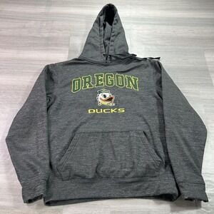 Oregon Ducks Hoodie Mens Medium Gray NCAA Football Colosseum Athletics Fleece